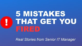 Famous Junior Sysadmin? These 5 Mistakes Will Get You Fired (From a Senior IT Manager) Profile