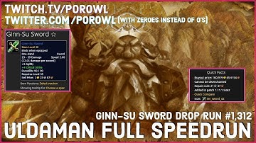 WoW Gold Farm | Uldaman Full Speed Run | Ginn-Su Sword Drop! | Run #1,312