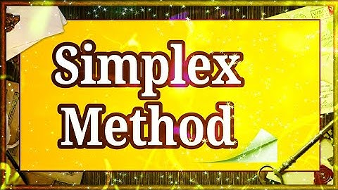 Simplex method concepts explained with solved problem