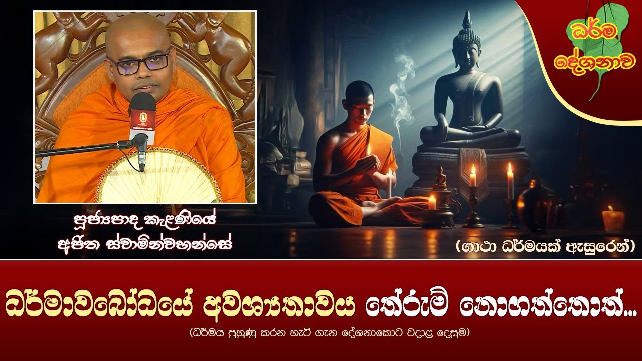 Ven Kelaniye Ajitha Thero | 2025-03-25 | 10:00AM (ධර්මාවබෝධයේ අවශ්‍යතාවය තේරුම් නොගත්තොත්...)