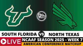 SOUTH FLORIDA VS NORTH TEXAS 🏈 NCAAF COLLEGE FOOTBALL Play-by-Play - WEEK 7 - OCT 10, 2025