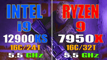 INTEL i9 12900KS vs RYZEN 9 7950X || PC GAMES TEST ||