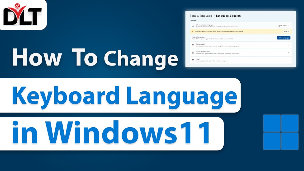 How to Change Keyboard Language in Windows 11 - YouTube
