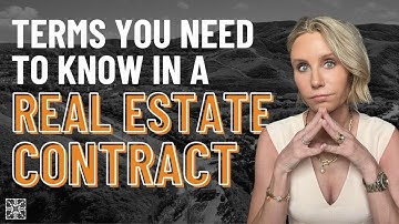 YOU NEED TO KNOW THESE TERMS..in a real estate purchase contract!  Audra Lambert 2024