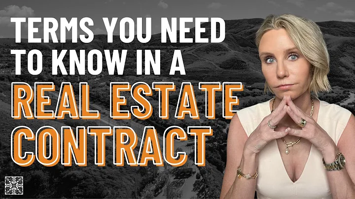 YOU NEED TO KNOW THESE TERMS..in a real estate purchase contract!  Audra Lambert 2024