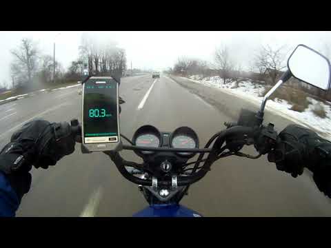 обзор  Musstang Fit 125 Пробный замер скорости