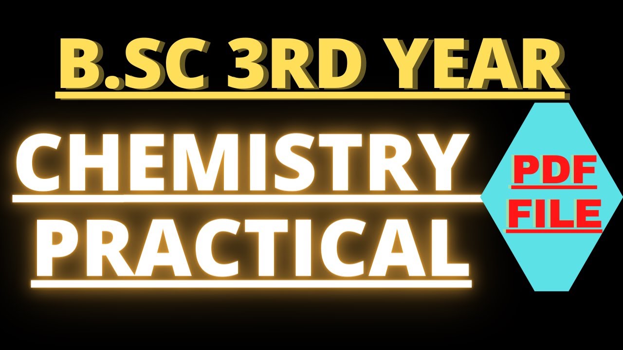 B.Sc Part 3rd Chemistry Practical file PDF | B.Sc Third Year Organic ...