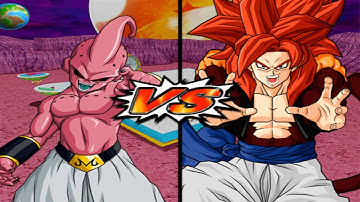 DBZ Budokai Tenkaichi 4 Mods - Kid Buu Vs SSJ4 Gogeta (CPU vs CPU)