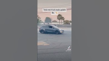 Tesla track mode update works! #tesla #modely #teslatrackmode #driftpreset