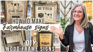 HOW TO MAKE FARMHOUSE SIGNS / DIY THRIFTED  WOOD FRAMES / TRASH TO TREASURE