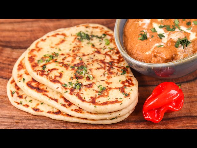 How to Make Fluffy Yogurt Naan and a Creamy Chicken Curry class=