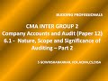 AUDITING CMA INTER GROUP 2 Paper 12 CAA