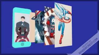 Captain America Wallpapers HD Android App - Promo video screenshot 5