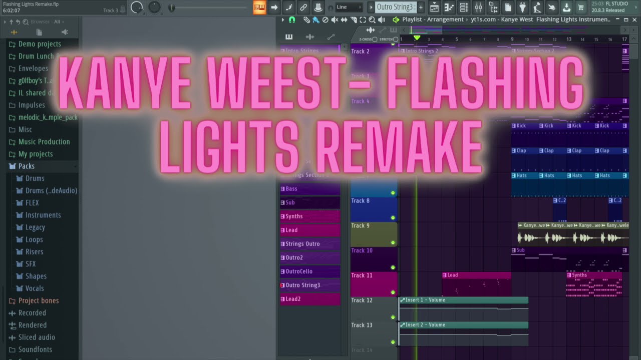 Kanye West Flashing Lights FL STUDIO REMAKE YouTube