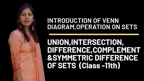 INTRODUCTION OF VENN DIAGRAMS,OPERATIONS ON SETS || CH-1 || 11-Standard