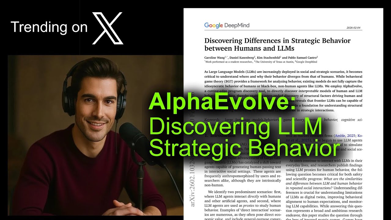 AlphaEvolve: Discovering LLM Strategic Behavior - YouTube