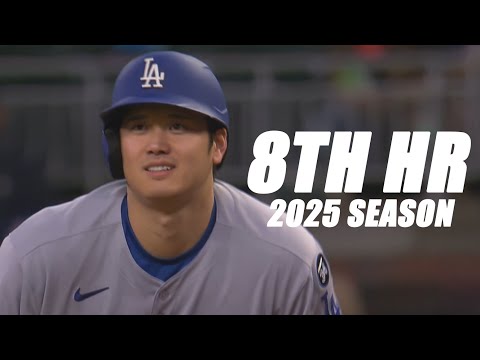 Shohei Ohtani's 3 Hit Game with 8th Home Run of 2025 vs