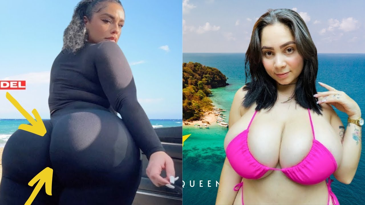 🔥 Full naked woman Sexy Plus Size Bikini Model Shakes Things Curves
