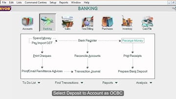 Using Receive Money function in MYOB Accounting