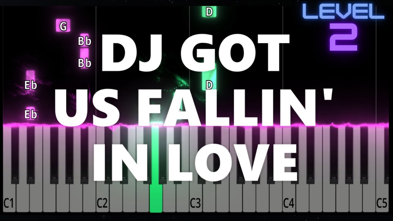 DJ Got Us Fallin' In Love - Usher - EASY Piano Tutorial