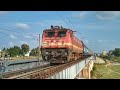 Trains passing over the bridge  indian railways