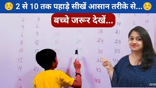 Tables 1 To 10 | 1 से 10 तक पहाड़ा लिखने की ट्रिक | English Table Of One To Tentables | Table Tricks