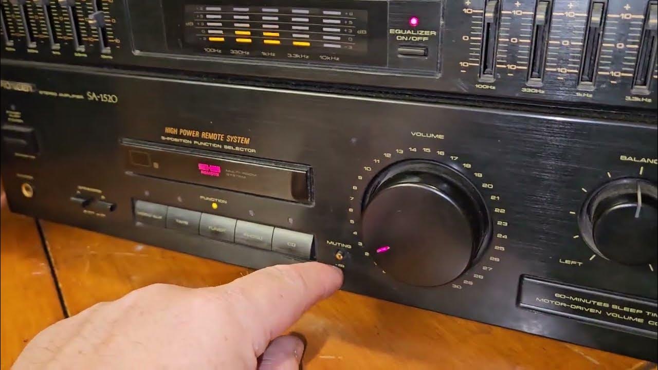 2 pioneer stereo component stack sa1520 amplifier vsp333 surround