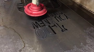 Another sign cutting on the cnc plasma table.