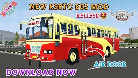 🤩🥳 NEW KSRTC EICHER BUS MOD RELIESD AIR DOOR BUS SIMULATOR INDONESIA  DOWNLOAD IN TAMIL