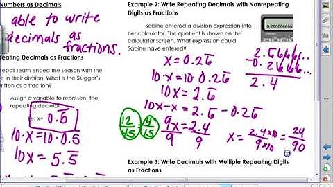 Lesson 1-1: Rational Numbers as Decimals