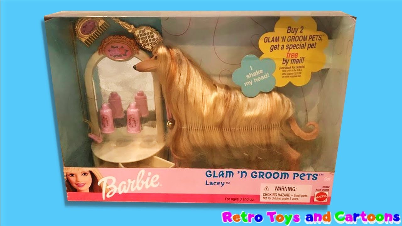 Mattel Barbie Glam ' n Groom Frisuren Spaß Tiere 26251 Afghane Hund