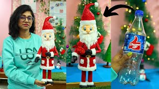 DIY: How to make Big Size Santa Claus from Waste Plastic Bottle & Newspaper| Christmas Special Craft