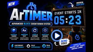 ArTimer | Best Minecraft Block Countdown Plugin (Animated Timers & Displays)