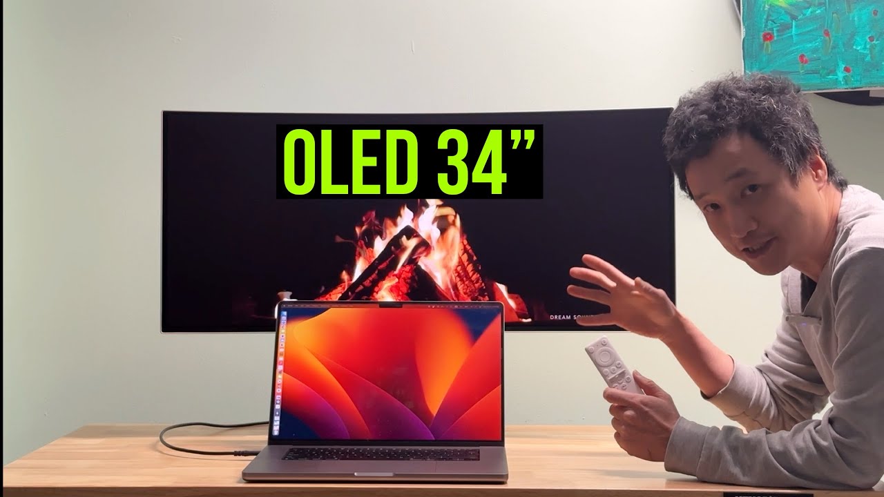Samsung OLED 34 inch curved monitor first imoression - YouTube
