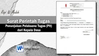 Surat Perintah Tugas Penunjukan Pelaksana Tugas Plt dari Kepala Desa || SURAT PERINTAH TUGAS