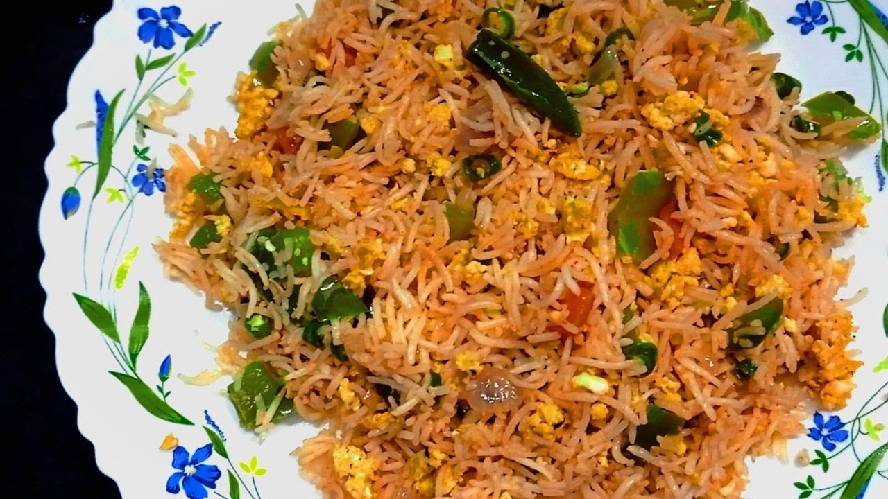 Biryani suvaiyil egg rice Veg Egg Rice Recipe in tamil Lunch Box