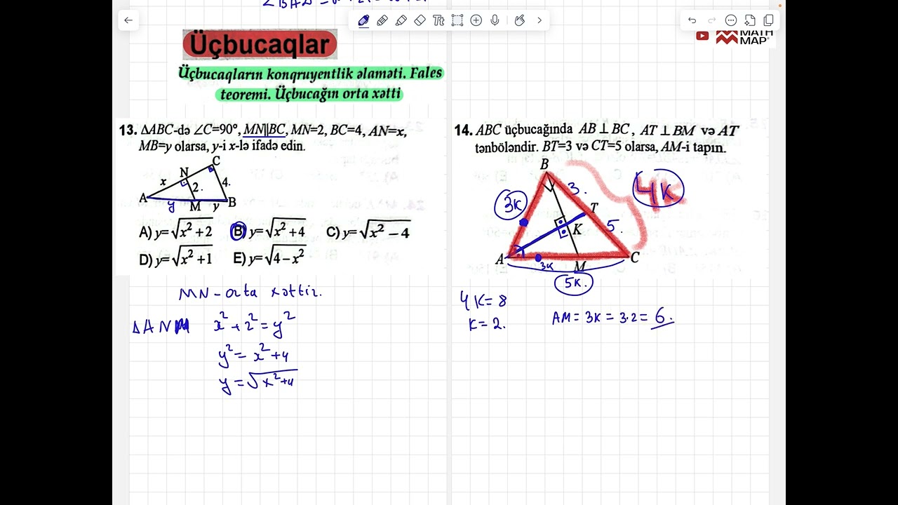 DİM 2025 Üçbucaqlar 3-4-5-ci bölümlər