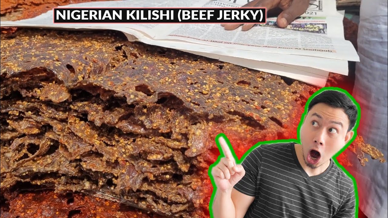 A Whole beef Jerky STREET - Nigerian Street Food - KILISHI (Beef Jerky)
