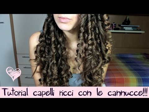 Capelli ricci con le cannucce! Tutorial