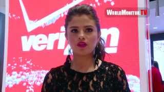 Selena gomez interviewed at verizon wireless unveils innovative
destination store