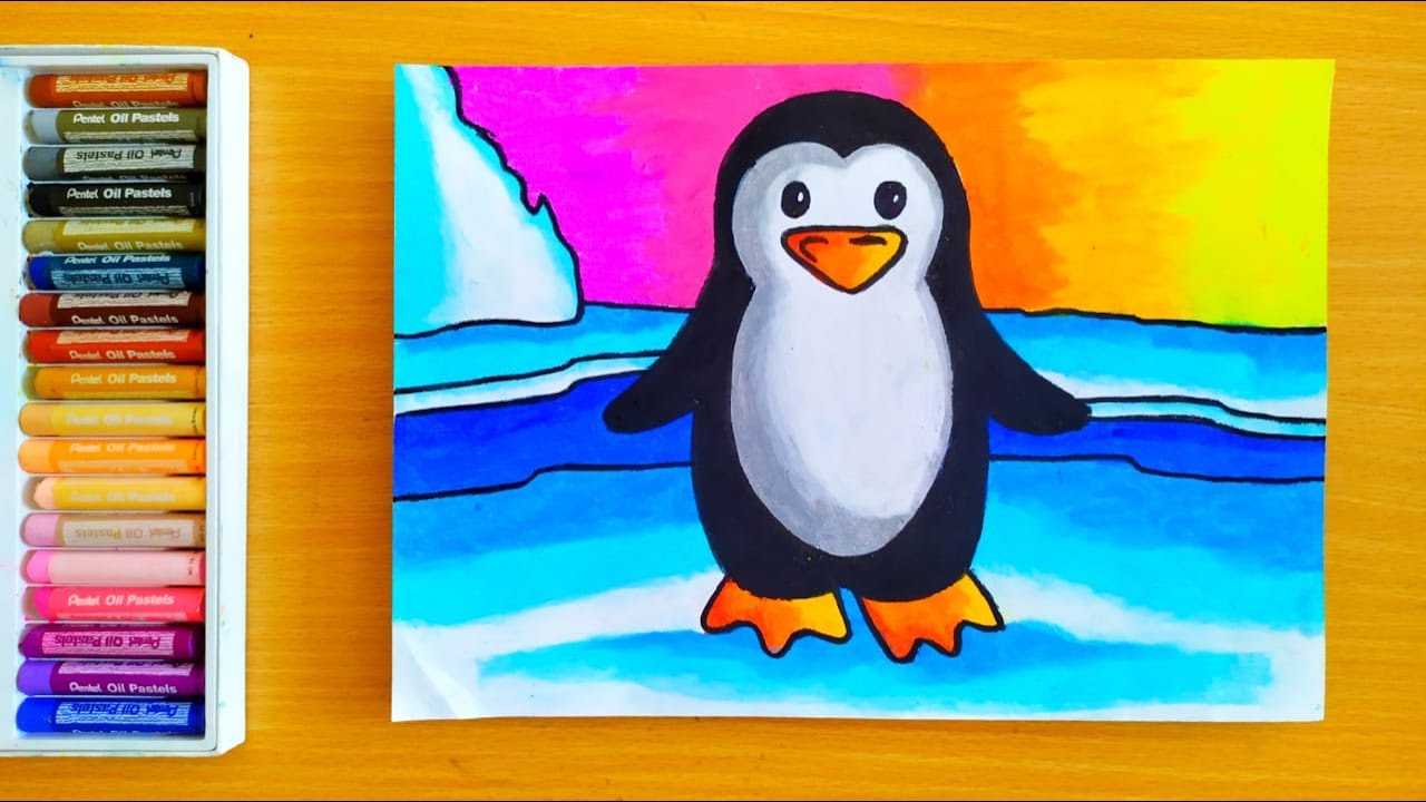 MENGGAMBAR DAN MEWARNAI BINATANG PINGUIN How To Draw A Penguin YouTube