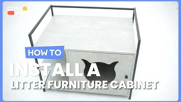 How to Install the Enclosure Hidden Litter Furniture Cabinet | PV10004 #costway #howto