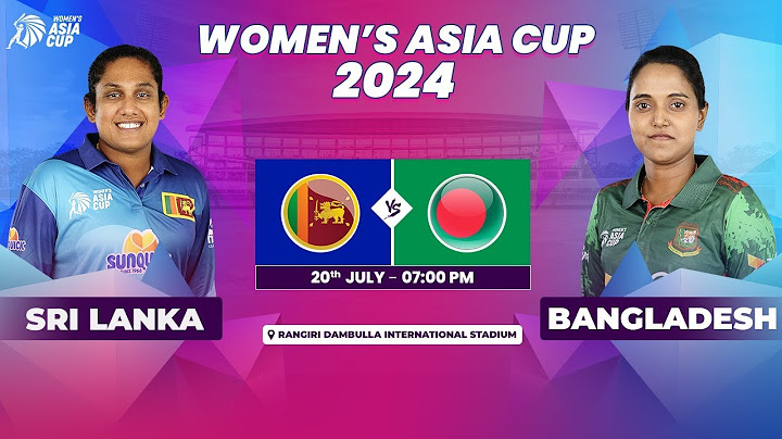 SRI LANKA VS BANGLADESH | ACC WOMEN'S ASIA CUP 2024 | Match 4