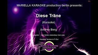 Andrea Berg  - Diese Träne (Karaoke Version)