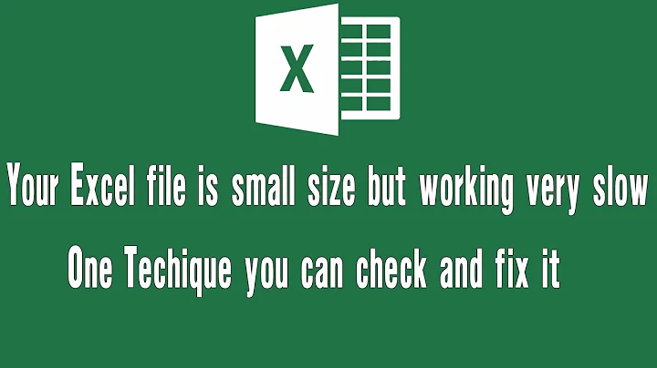 Fixed Excel small size but working very slow