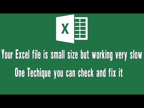 Fixed Excel small size but working very slow