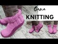 Slippers knitted by Oana