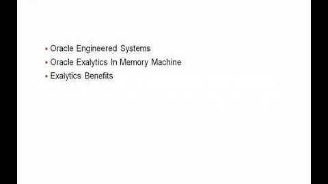 PT 1: Engineered Systems [Extreme Analytics - What