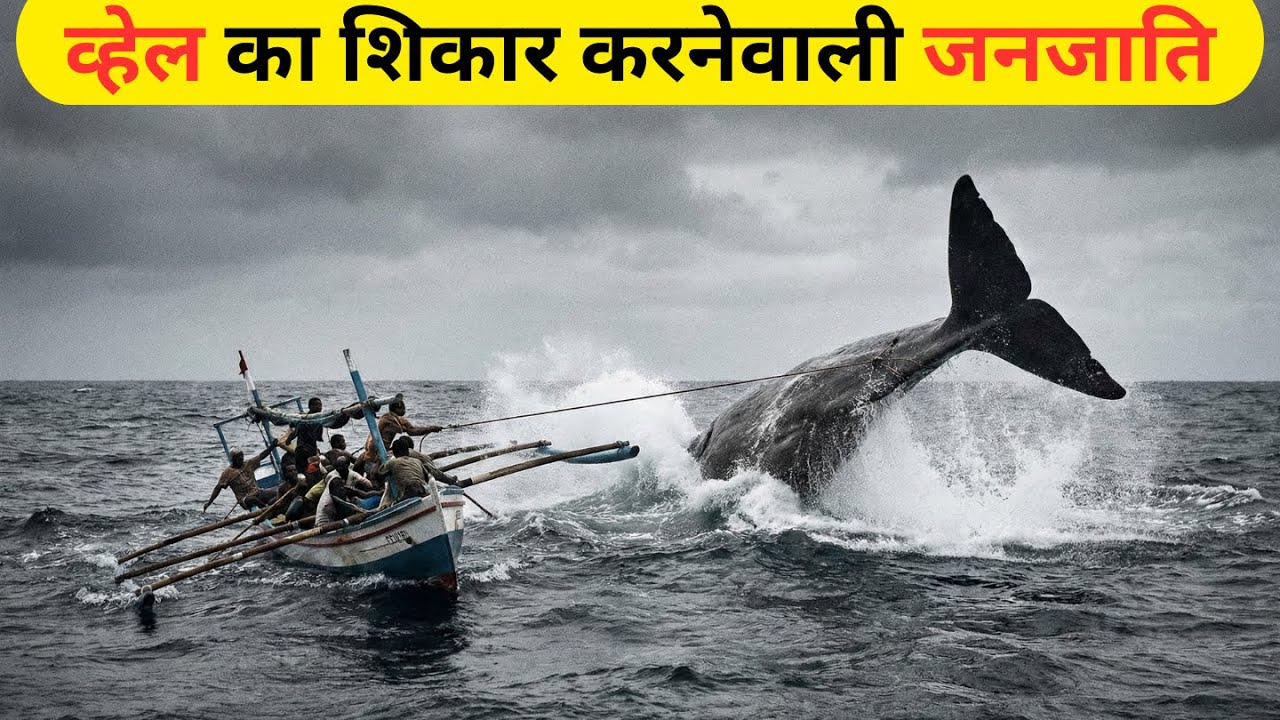 समुद्र के बीच 50 टन की व्हेल से भिड़ते हैं ये लोग | Lamalera Tribe Mystery