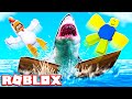 I MIEI AMICI CONTRO LO SQUALO PIÙ FORTE DI ROBLOX!!